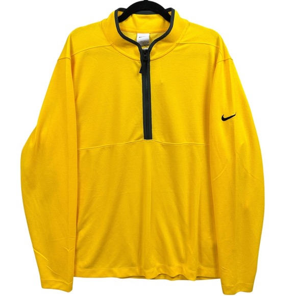 Nike Dri-Fit Victory 1/2 Zip Golf Pullover Mens XL Yellow Long Sleeve GM2143 NEW - Picture 1 of 6